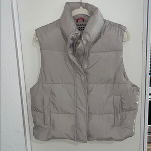 Garage Women's Perfect Puffer Vest in Soft Ivory | S